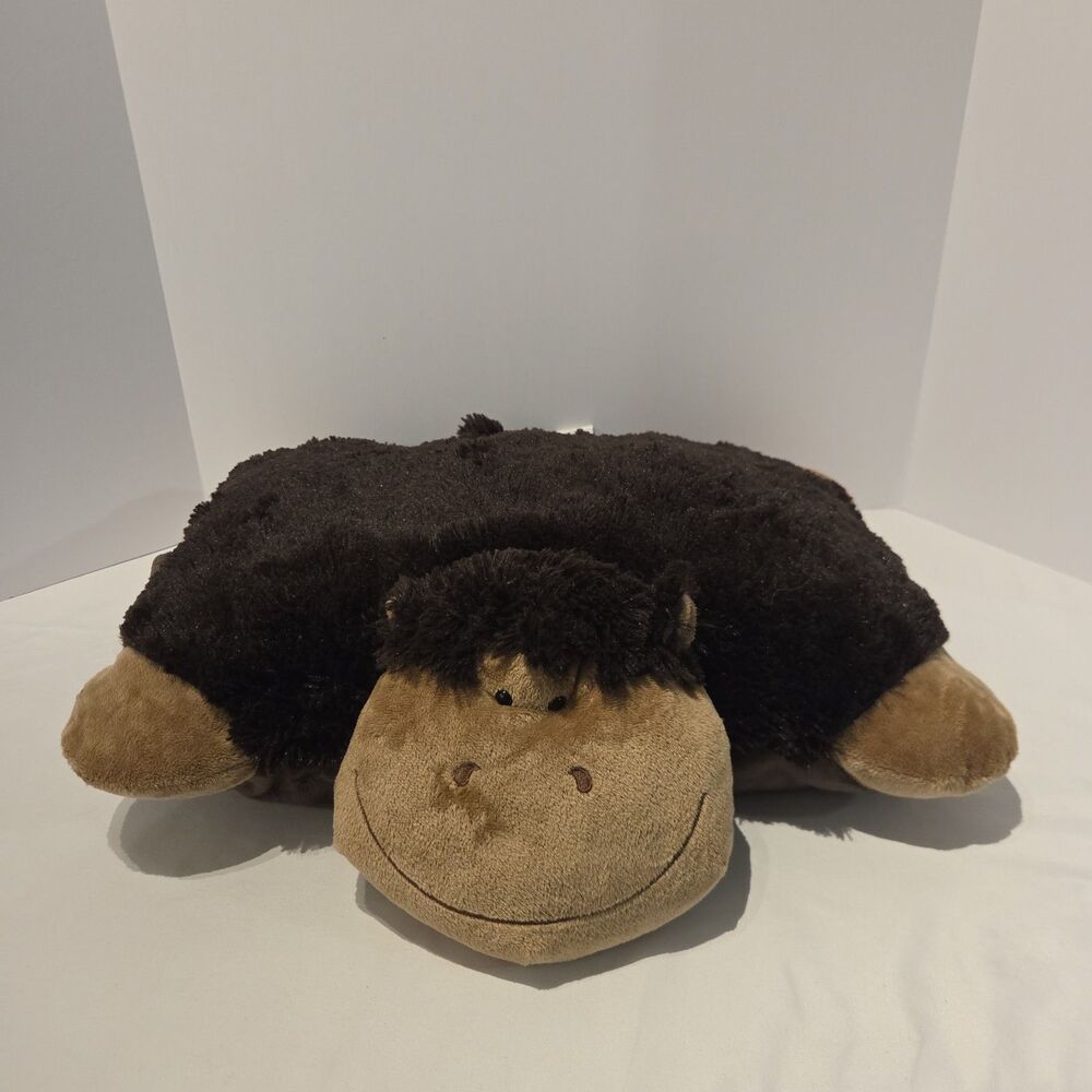 Pillow Pets Large 18" Brown Monkey Plush Soft Cuddle 2010